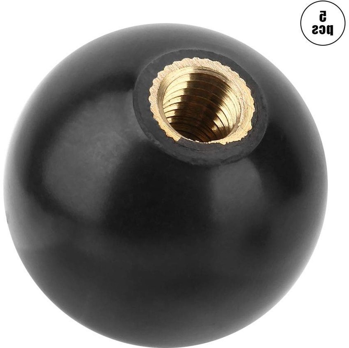 Ronde Bakelieten Knop Handgreep Set van 5 Stuks met Ingebouwde Messing Moer voor Meubelaccessoires