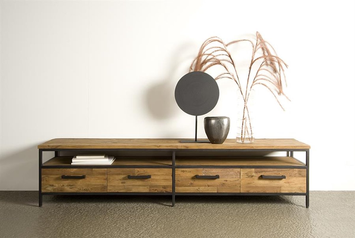 Tower Living Tv-meubel Livorno - Bruin Hout - 200x40x45cm