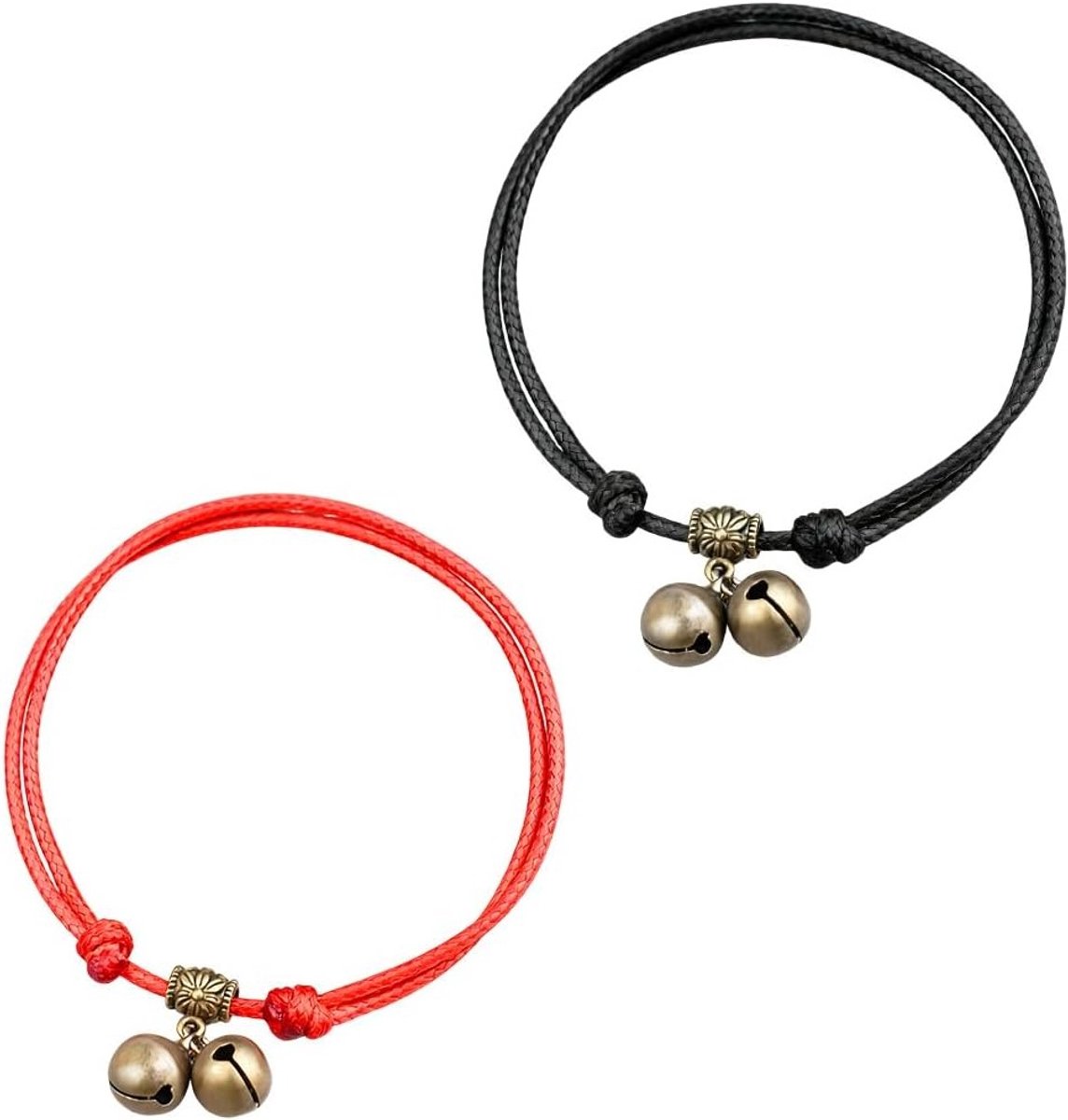 Vintage enkelband met bellen voor dames, perfect voor koppels, Tibetaans stijl, religieus en minimalistisch ontwerp, bohemian look, handgemaakt accessoire.