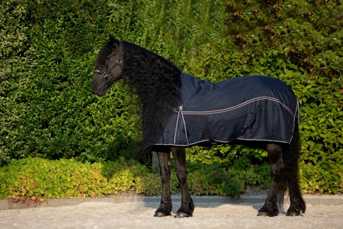 DKR SPORTS REGENDEKEN BIG NECK MET FLEECE Donkerblauw