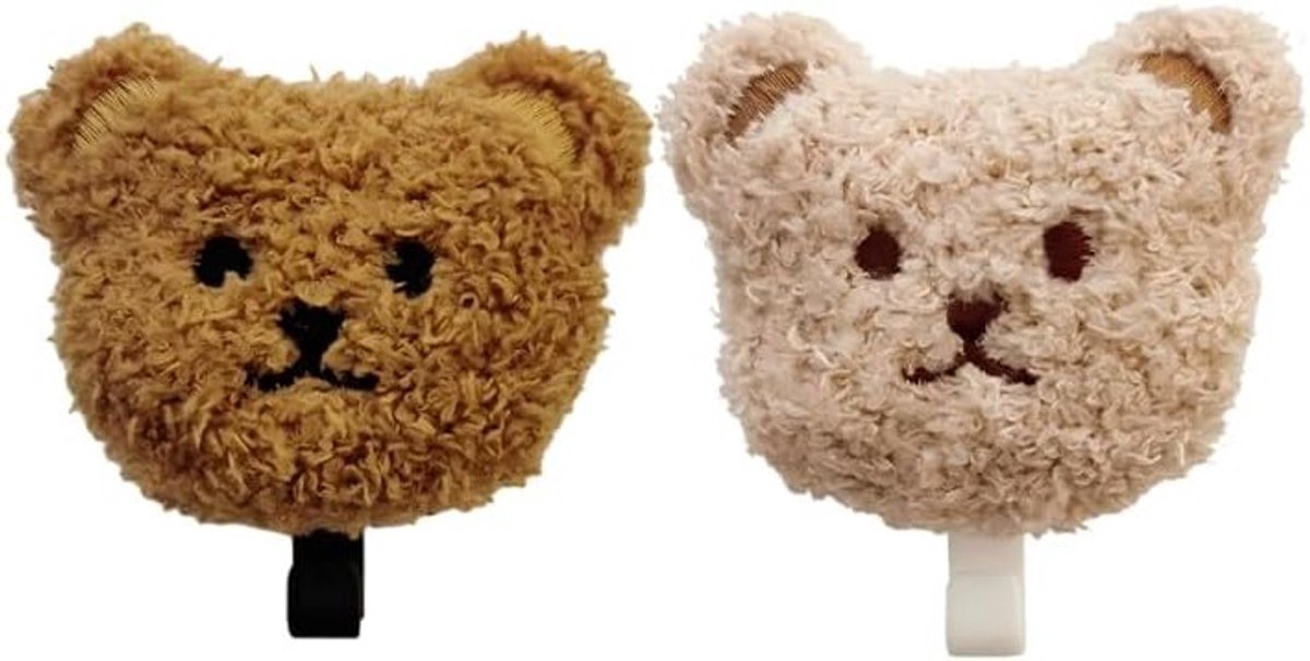 2 Stuks Schattige Pluche Beer Wandhaak voor Jassen, Riemen en Sleutels - Creatieve Wandhaken voor Organisatie en Decoratie