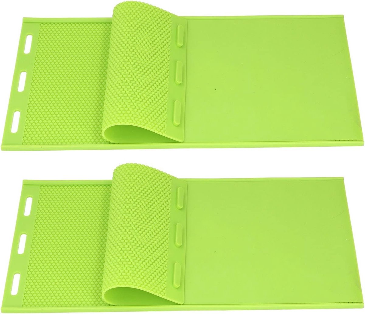 Flexibele Bijenwas Mal, 2 Stuks Bladvorm voor Het Maken van Bijenwas Vellen, Beekeeping Accessoires en Gereedschap
