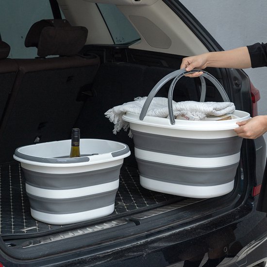 Foldable buckets - Household mop buckets - Portable buckets for outdoors/in the car - Waterproof laundry baskets - Space-saving laundry baskets for the car - Foldable buckets for bathing pets — afbeelding 4