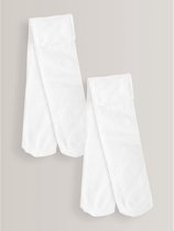 Next - Meisjes - 2 Schoolpanty's van 80 denier - Wit
