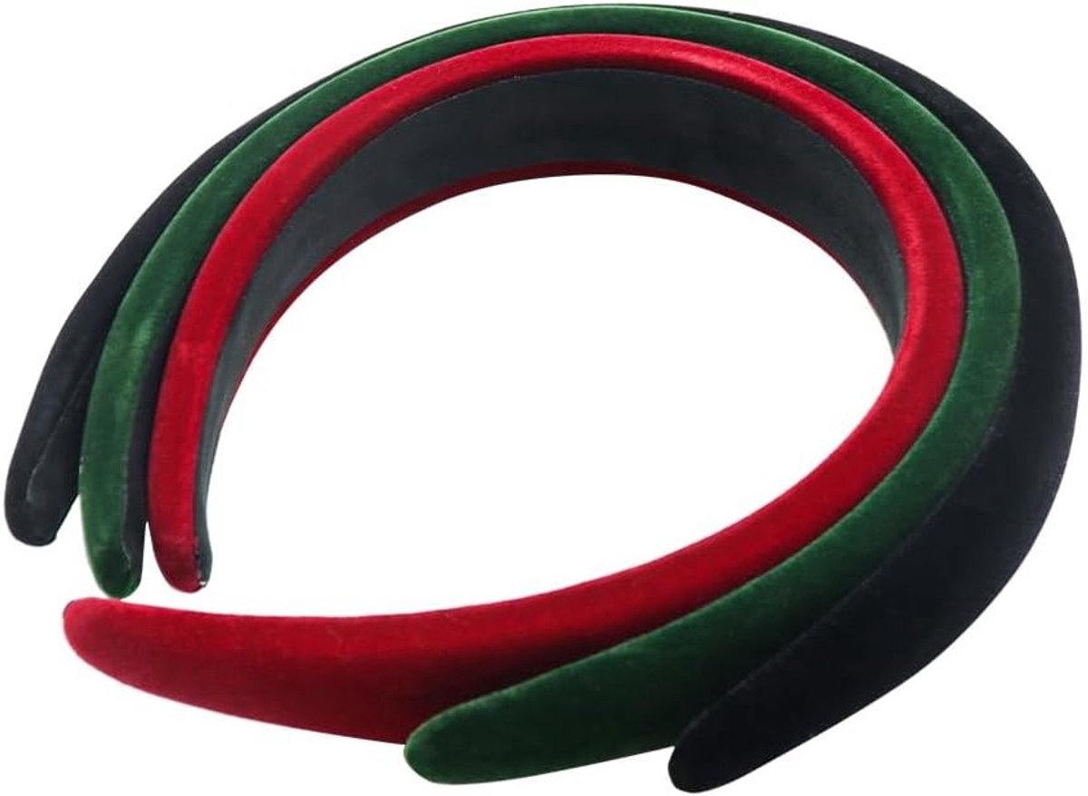 Elegante Fluwelen Haarbanden voor Vrouwen - Set van 3, Breed en Antislip Haaraccessoire voor Diverse Stijlen