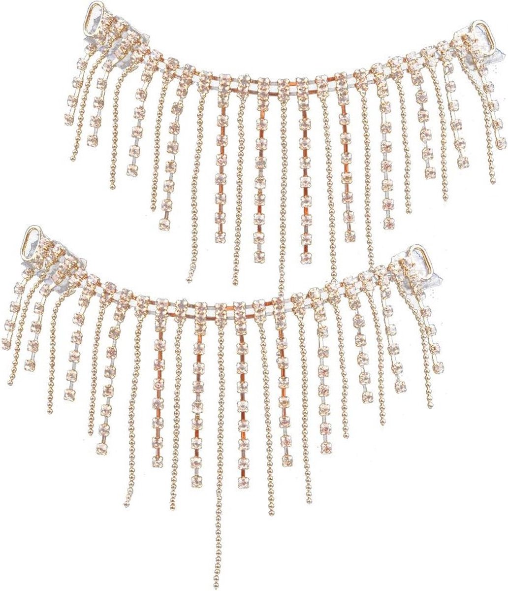 Bling Sieraden Set voor Schoenen en Kleding, 2 Stuks, DIY Diamant Accessoires voor Naaiwerk en Creatieve Projecten