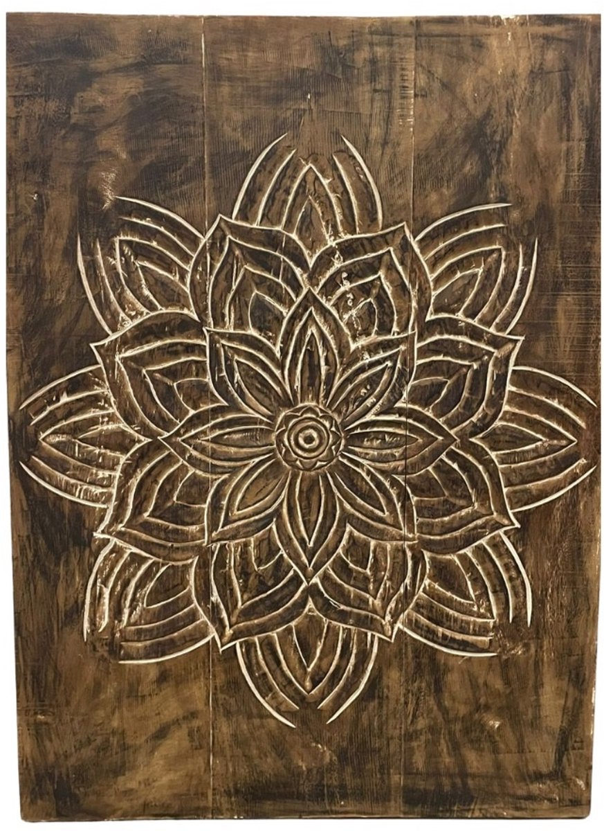 Suarhouten wandpaneel Lotus