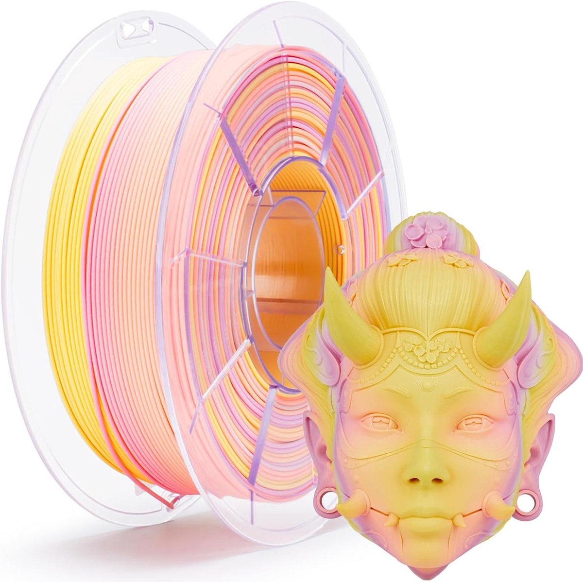 3D Printer Filament PLA - Kleurverloop Filament - 3D Objecten Printen - Matte Kleurwisseling - 1KG 1.75MM - Zonlicht Bloemblad