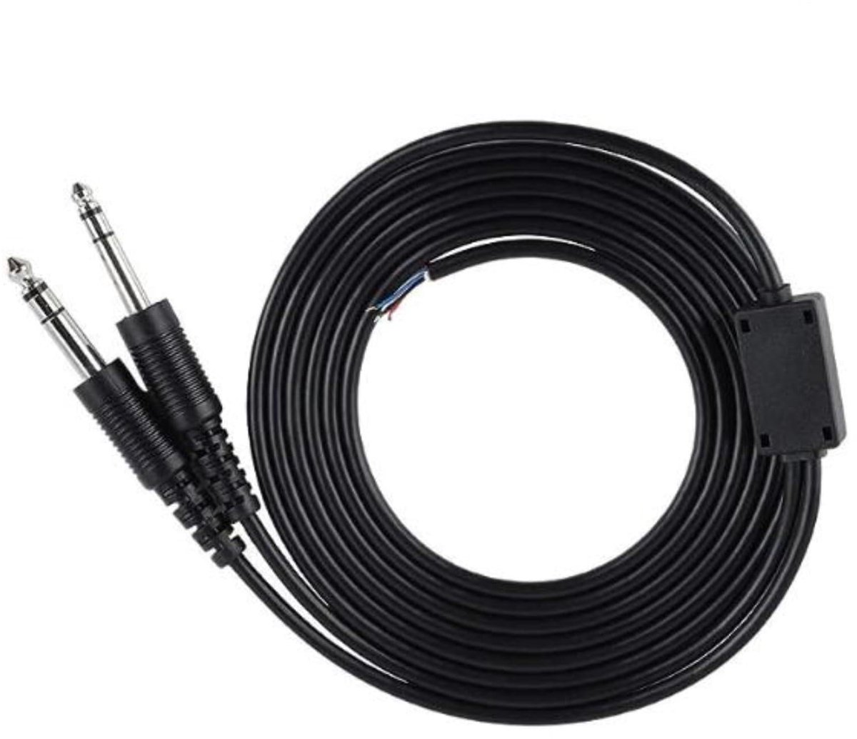 Aviation Headset Adapter - Dual GA Plug - 2 Meter Vervangingskabel voor David Clark en AVCOMM