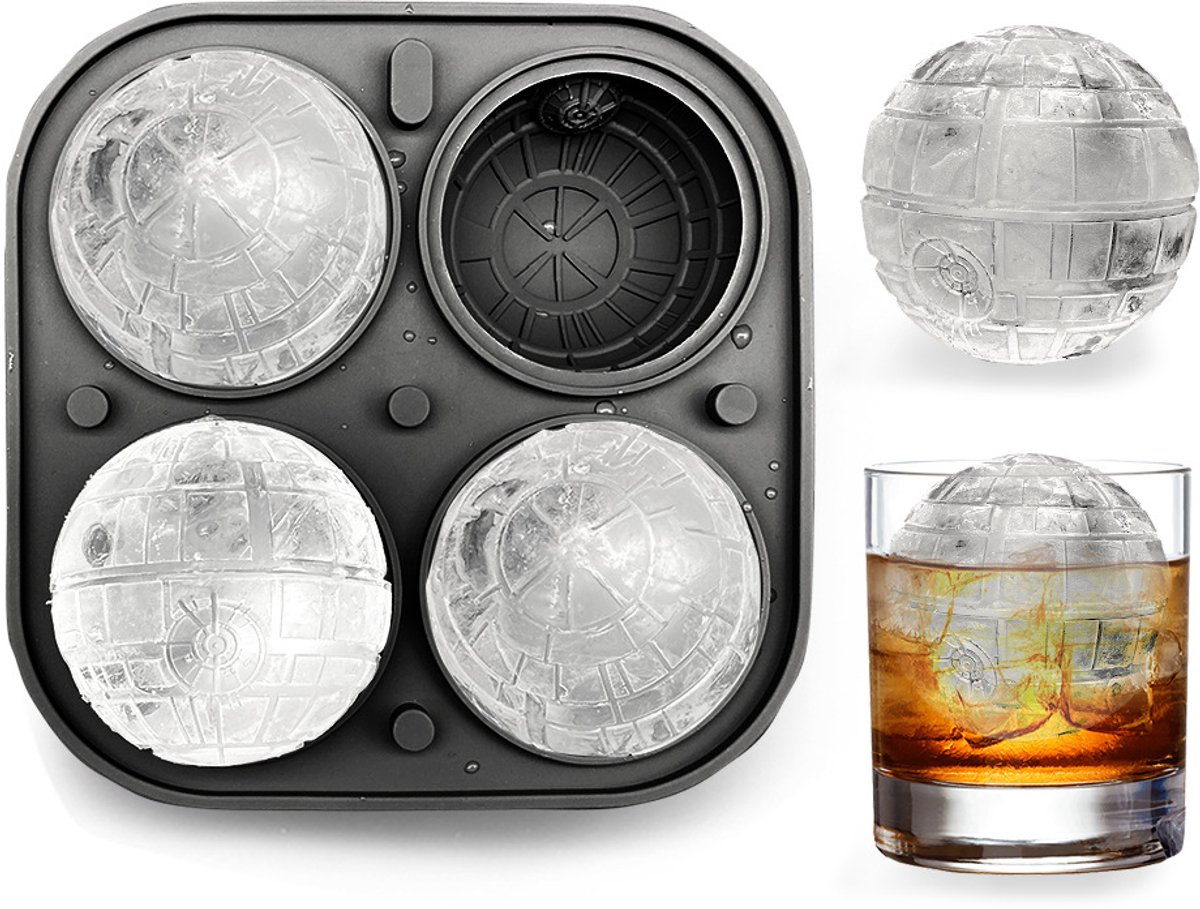Siliconenvorm voor bolvormige ijsblokjes van 6 cm – 3D-ijsblokjesvorm voor grote ijsballen – Originele whisky-ijsvorm – Geschikt voor bourbon en cola