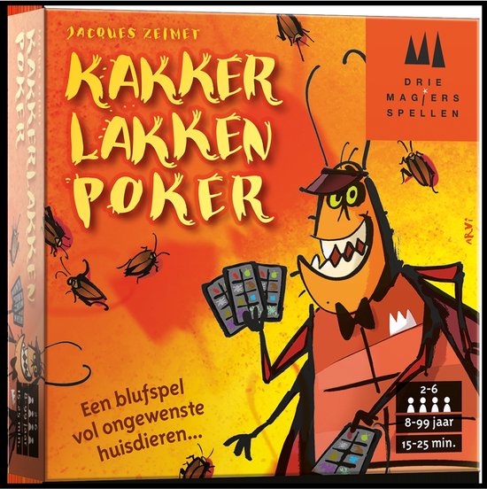 999 Games - Drie Magiers Spellen - Kakkerlakkenpoker - Kaartspel - Bluffspel - Snel kaartspel - Partyspel - vanaf 8 jaar - Gezelschapsspel