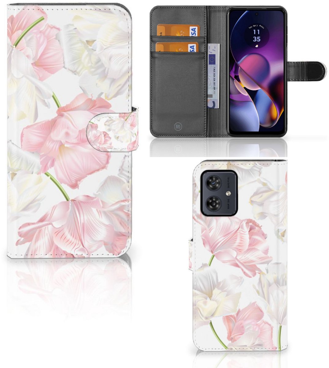 Motorola Moto G54 Hoesje Lovely Flowers
