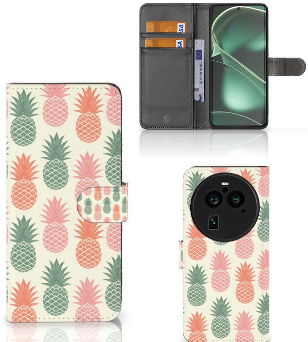 OPPO Find X6 Pro Book Cover Ananas