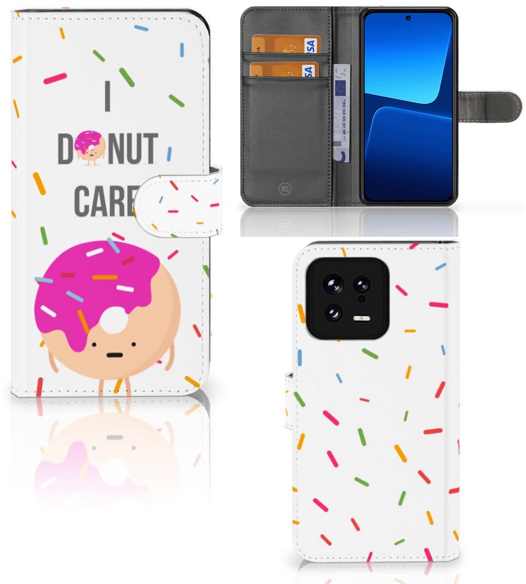 Xiaomi 13 Book Cover Donut Roze