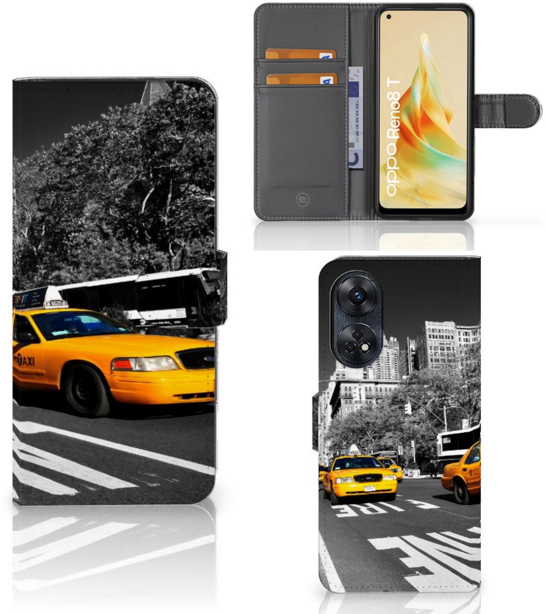 OPPO Reno8 T 4G Flip Cover New York Taxi