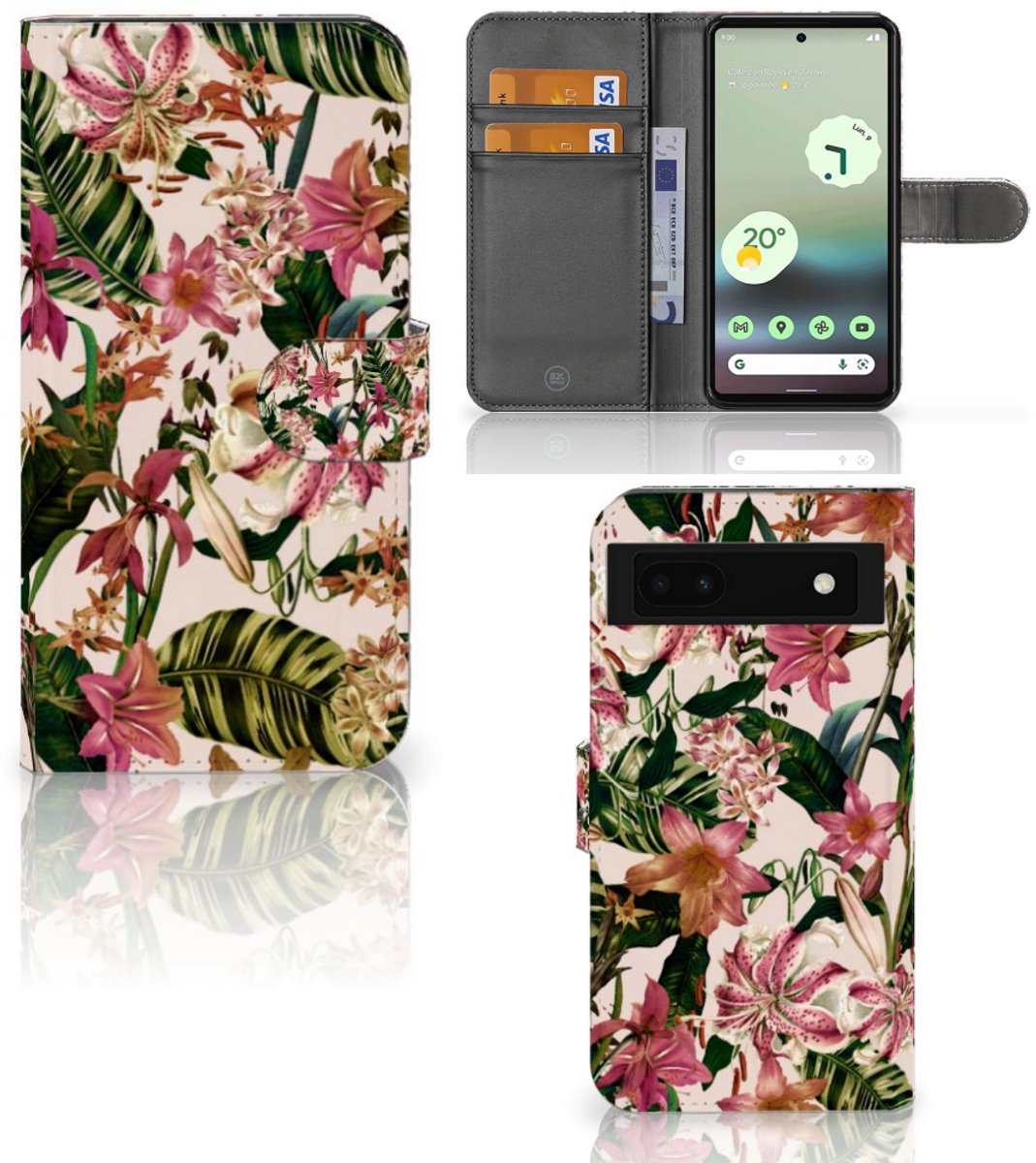 Google Pixel 6A Hoesje Flowers