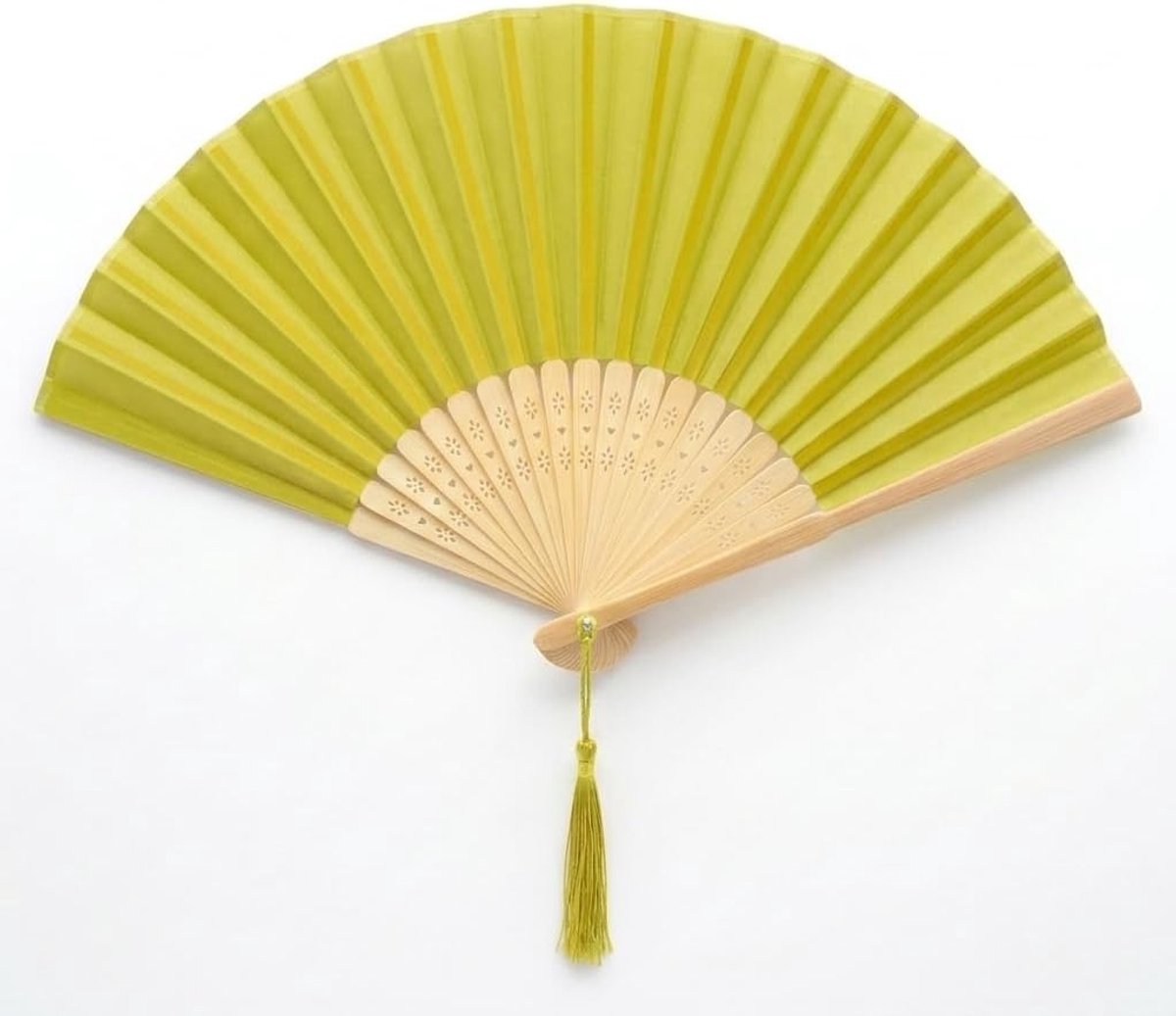 Handwaaier - Spaanse Handwaaier - Verkoeling Waaiers voor Zomerse Themperatuur - Waaier Festival - Chinese Waaier - Festival Waaier - Verkoelend - Handventilator - Tegen Opvliegers - 1 Stuk - Geel - van Imperatoris