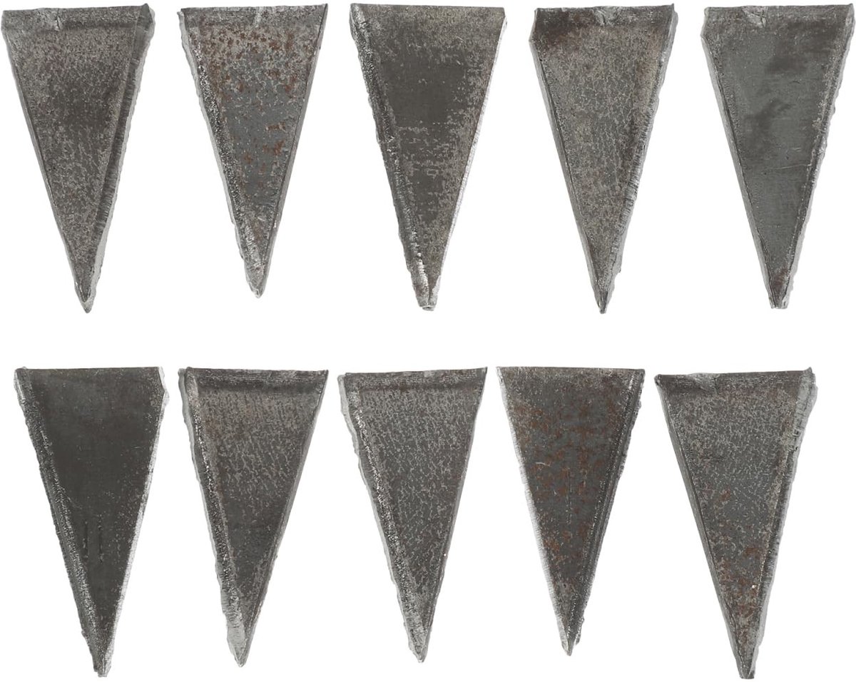 NTHProducts - Triangular Tree Chopping Wedges - 20 Stuks - Hoogwaardige carbon staal - Compacte afmetingen - Hout handvat - Ideaal voor houthakken - Pr...