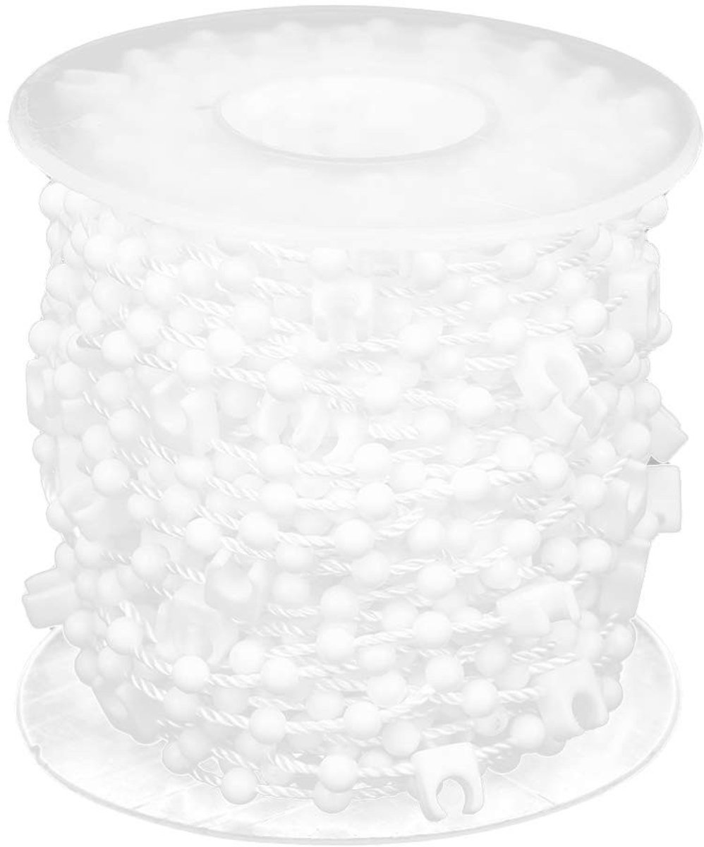 10m Witte Blinds Bead Chain voor Rol- en Romanen Jalousieën - Duurzaam en Flexibel