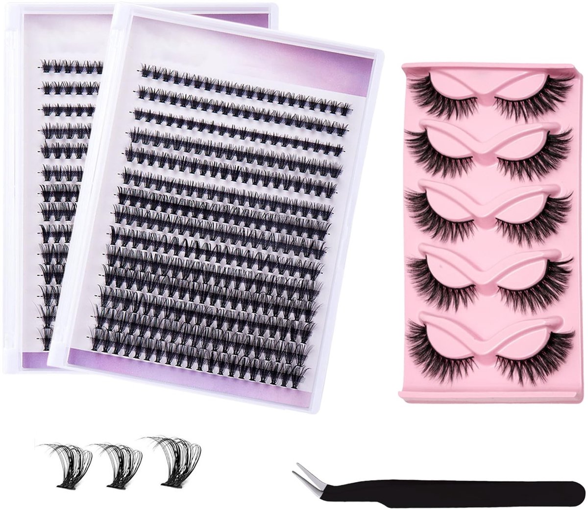 560 Stuks D Curl Wimperextensions, Individuele Nepwimpers, Set voor Beginners (8mm-16mm)