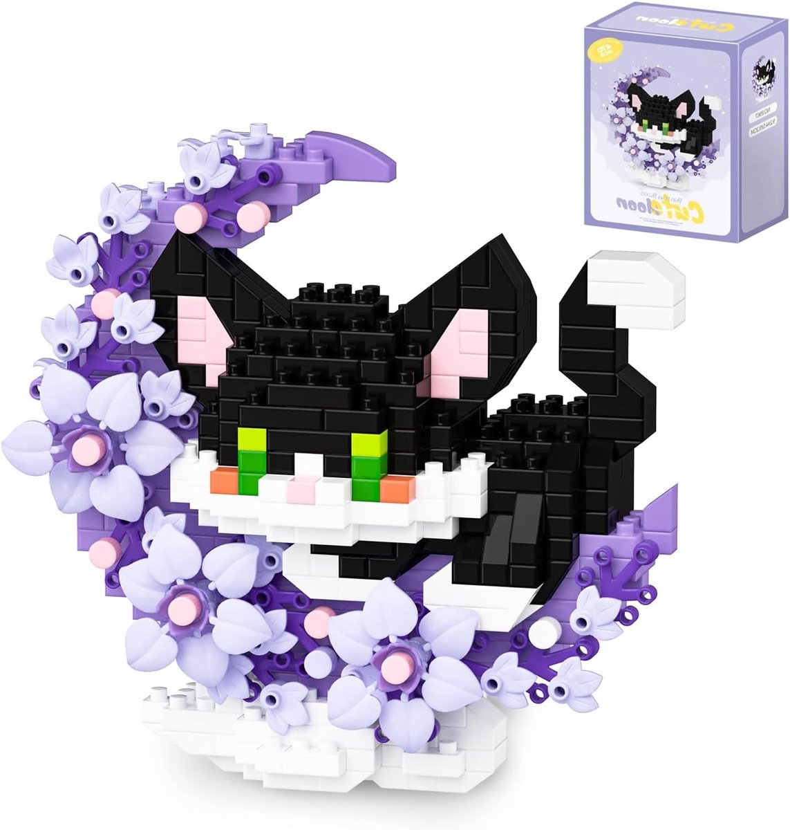 Mikro Clip-Bausteine met Bloemen, Mini Klemstenen Set voor Dieren, Creatieve Bouwset voor Thuis en Kantoor, Perfect als Cadeau voor Volwassenen en Tieners