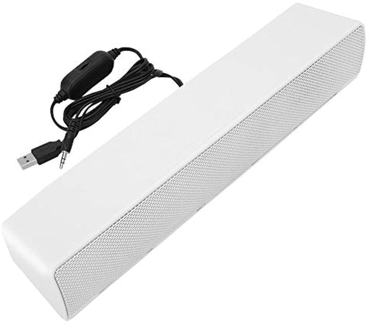 Allecto - USB PC Soundbar - Draagbare Luidspreker - Slank Design - Witte Kleur - Stereo Subwoofer - Geschikt voor Laptop en Desktop - TV en Tablet