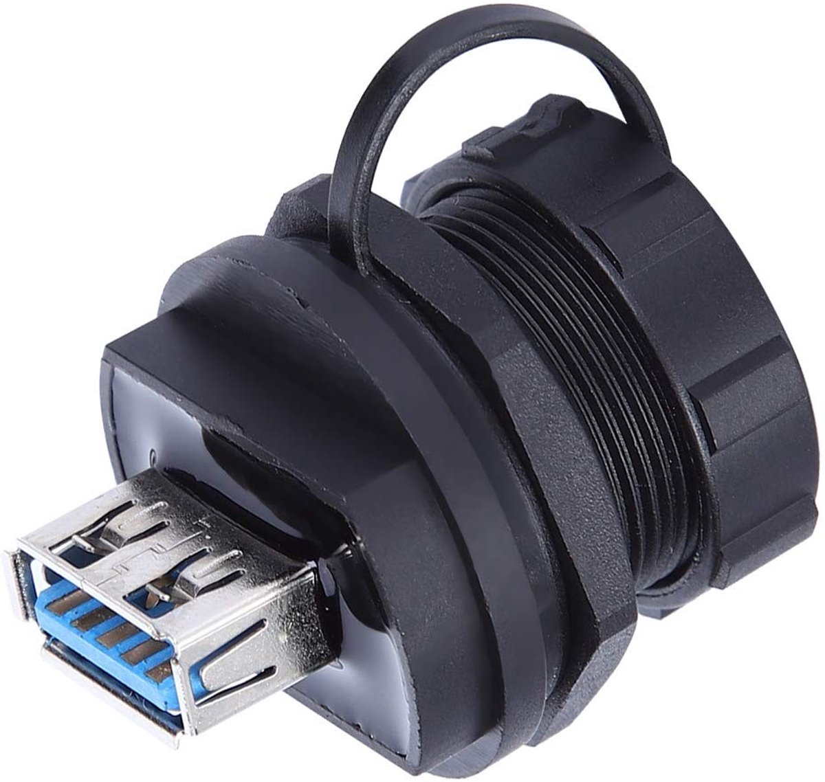Allecto - Waterdichte USB 3.0-connector - USB3.0 dubbel vrouwelijk - PA66 vlamvertragend - Stofdicht deksel - Geschikt voor digitale apparaten