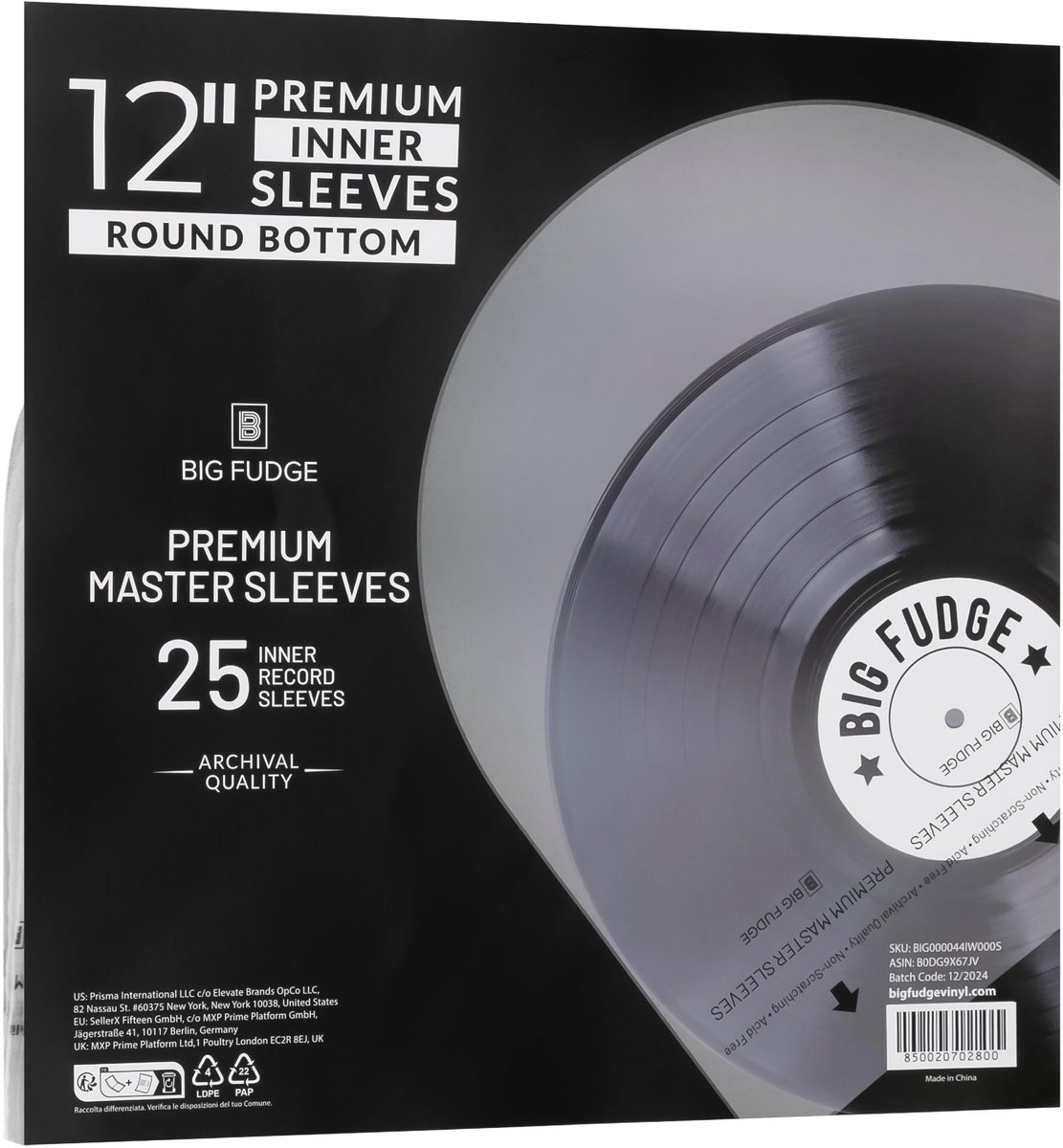 Allecto - Vinyl covers - Antistatische LP hoezen - Perfecte pasvorm - 25 stuks - Rijstpapier - Bescherming voor platen - Ideaal voor vinylv...