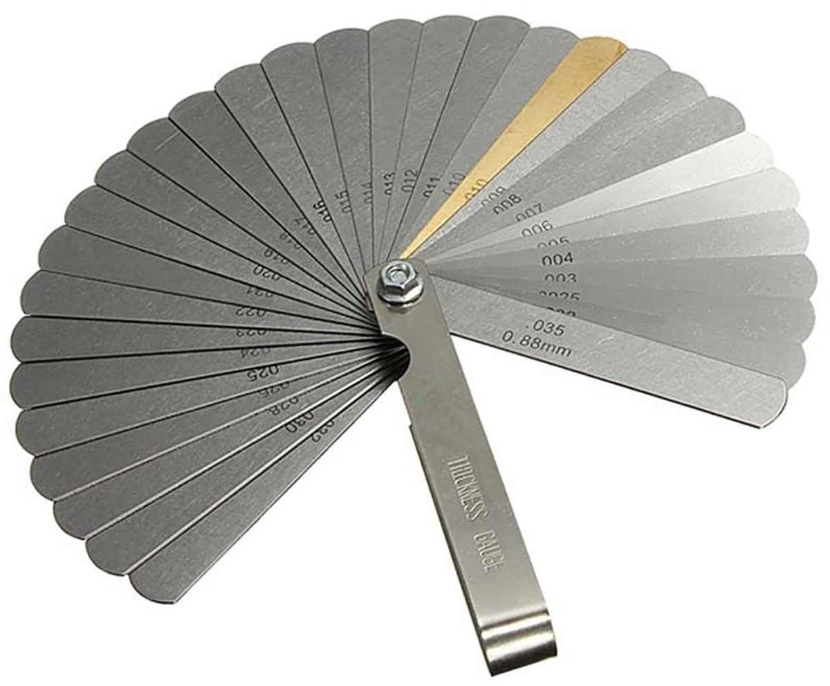 Allecto - Voelererset - 32 Messen - Dual Marker Meten - Compact - Bougies Gereedschap - Voelerstekers - Geschikt voor Precisie Metingen - Roestvrij...