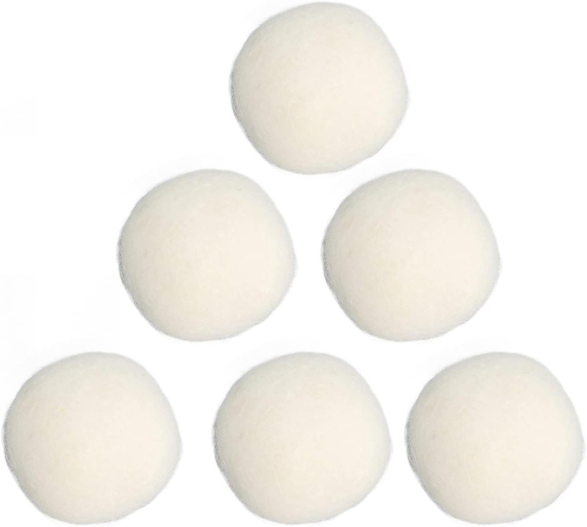 Drogende wolballen van hoge dichtheid, verminderen statische elektriciteit, absorberen vocht en verkorten de droogtijd - 6 stuks