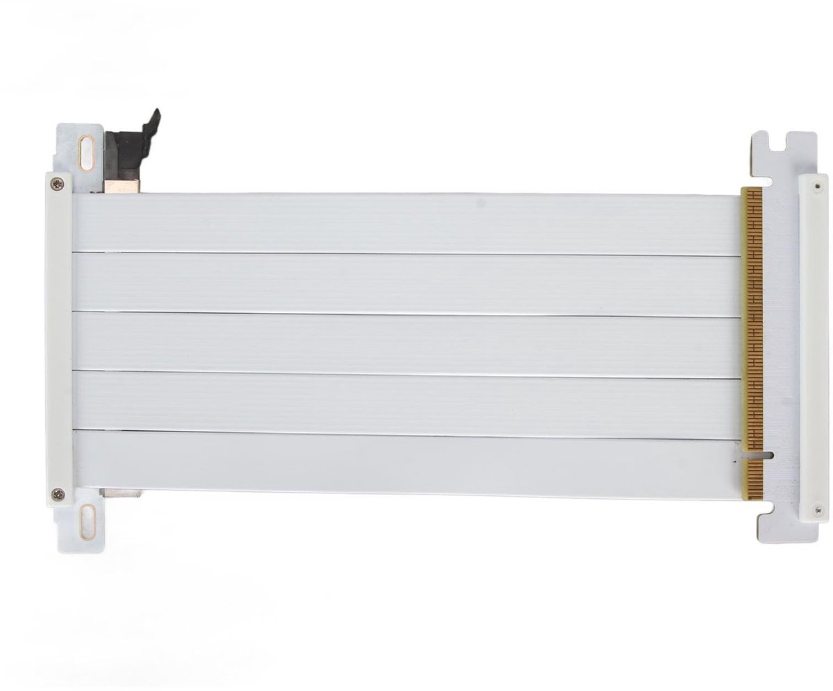 NTHProducts - PCI E 16X 4.0 Extension Cable - Grafische Kaart Verlengkabel - 180 Graden Adapter - Wit - Anti-interferentie - Voor 4090 en RX 7900 XT