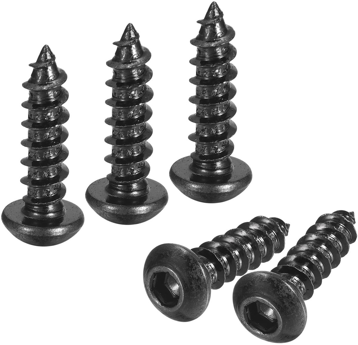 NTHProducts - Zelftappende Schroeven - M6 x 20 mm - Carbon Staal - Sterke Bevestiging - Verzilverd - Ideaal voor Hout en Metaal - 25 Stuks