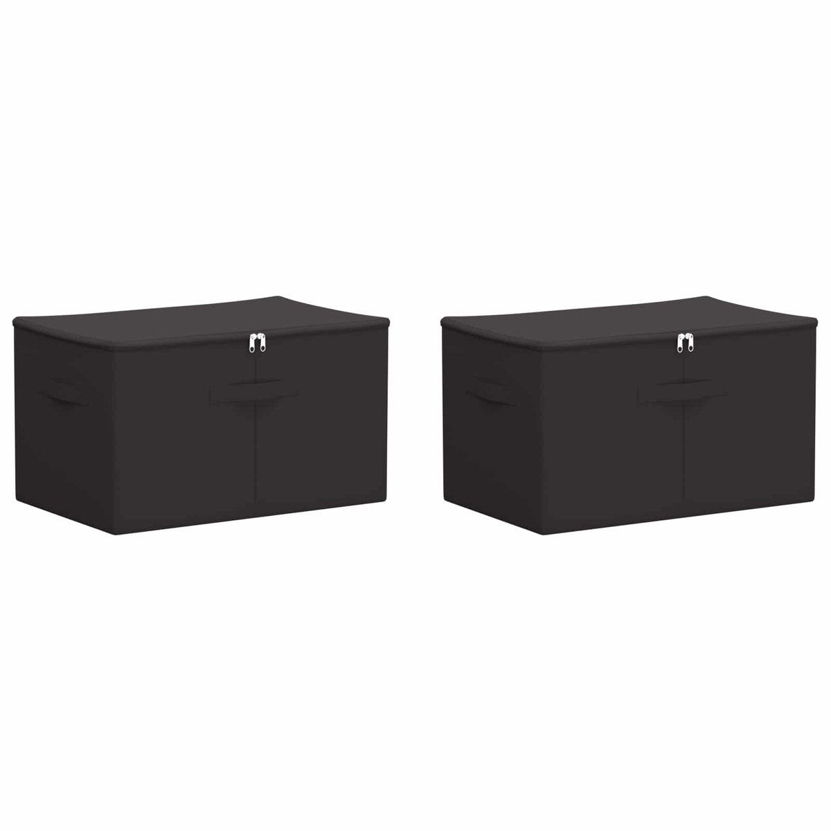 vidaXL - Opbergbox - 2 - pcs - Antracietkleurig - 55 - x - 35 - x - 32 - cm - Nonwoven - stof