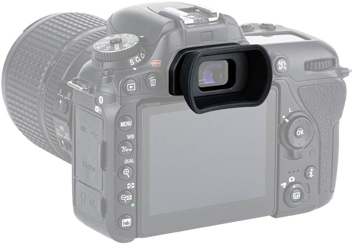 Vt products - Camera Oogschelp - Comfortabele eyepiece - Geschikt voor Nikon D7000 D5000 D3000 D750 D610 D600 - Zacht silicone - Vervangt DK-20 DK-21