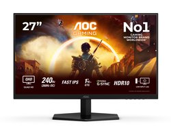 AOC Q27G42ZE - QHD IPS Gaming Monitor - G-Sync Compatible - 27 inch - 240Hz