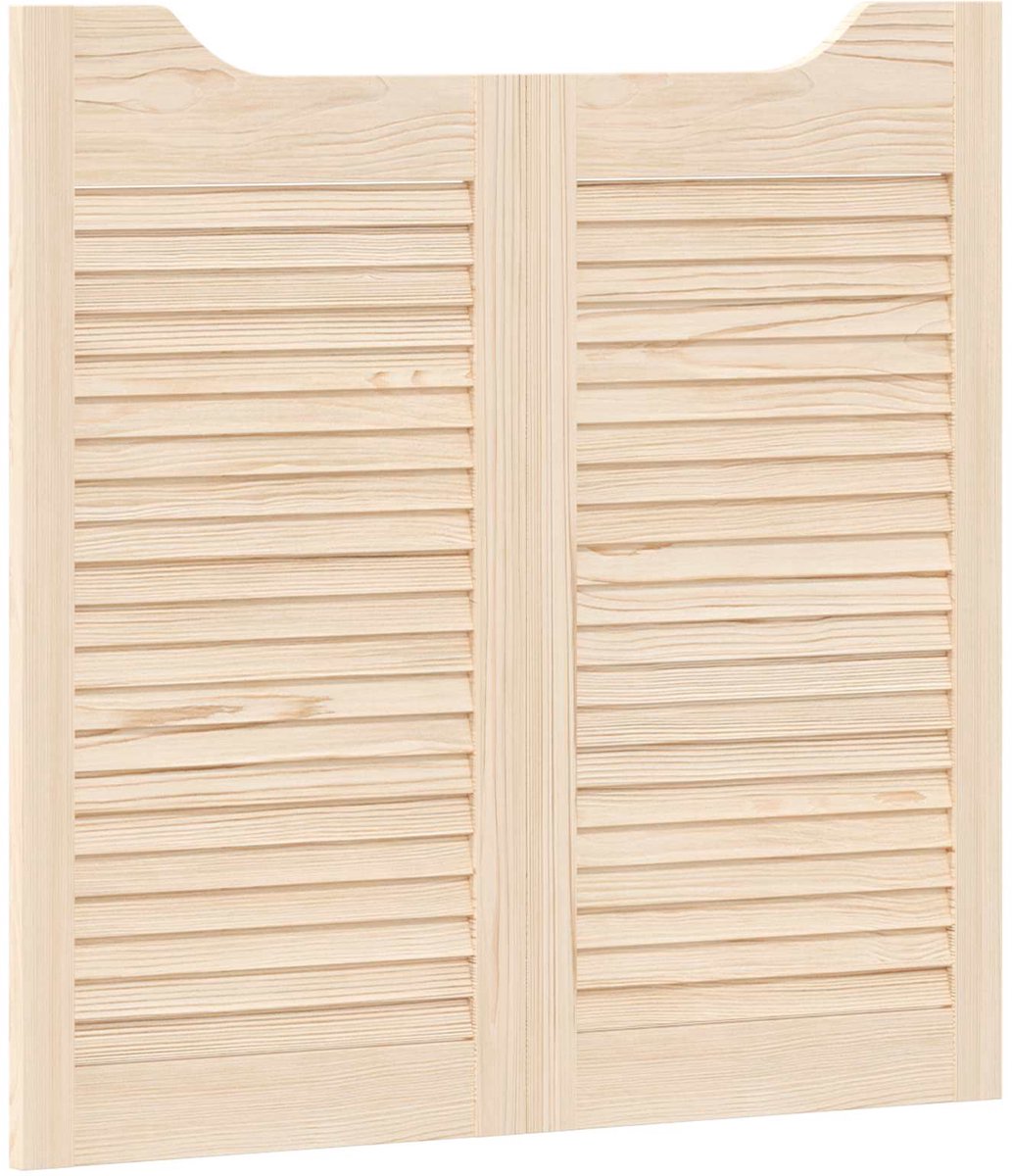 vidaXL - Schuifdeuren - 2 - pcs - Naturel - Massief - grenenhout