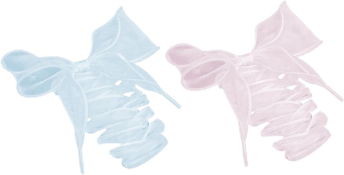 Chiffon schoenveters in 2 paar, platte transparante veters voor sneakers en damesschoenen, brede satijnen veters 120x4cm voor stijl en comfort