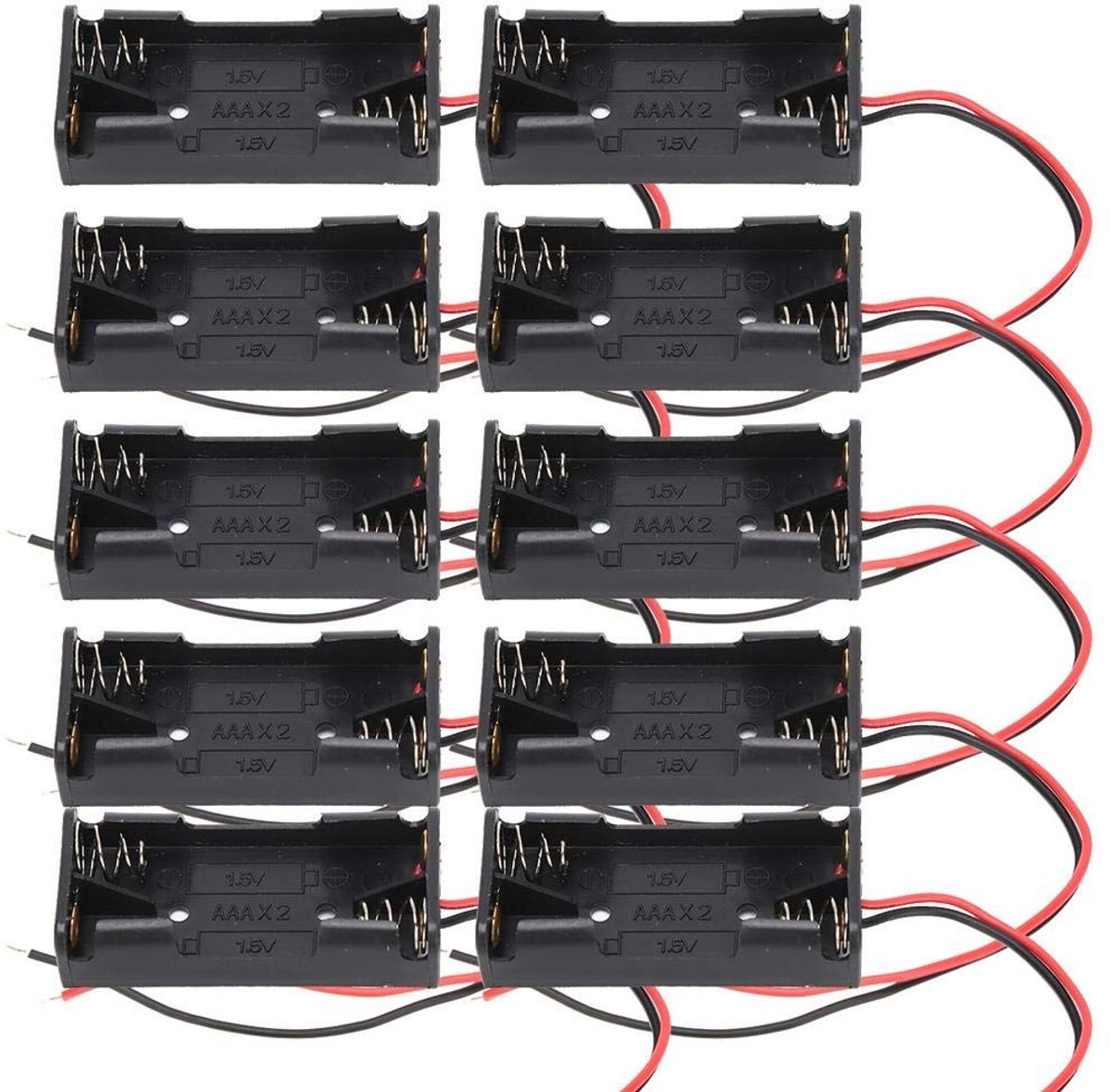 10st AAA-batterijhouder met Snoeren - Batterijcompartiment 3~4.5V - Batterijhouder met Draden .