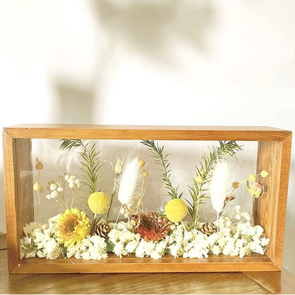 MTTProducts - Shade Box - DIY Display Box - Houten Dubbelzijdig - Geschikt voor Gedroogde Bloemen - Perfect voor Herinneringen