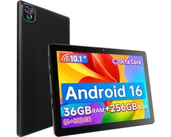 Tablet - 10.1 inch Tablets - Android 16 - Wi-Fi - 256GB - Octa-core A537 - Zwart