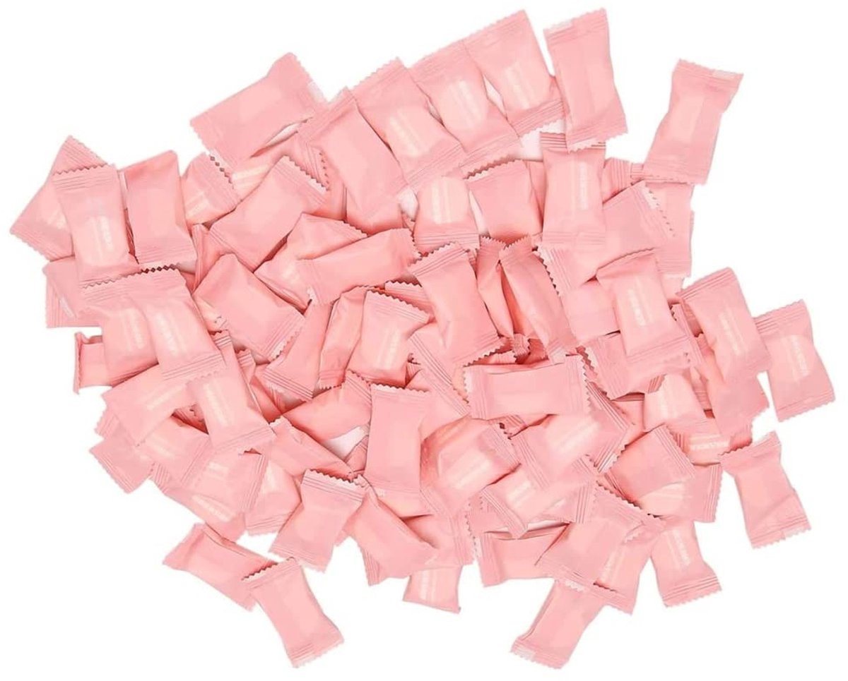 Allecto - gecomprimeerde katoenen handdoeken - mini handdoeken - ideaal voor reizen en outdoor - roze - wegwerp handdoeken - perfect voor schoonhei...
