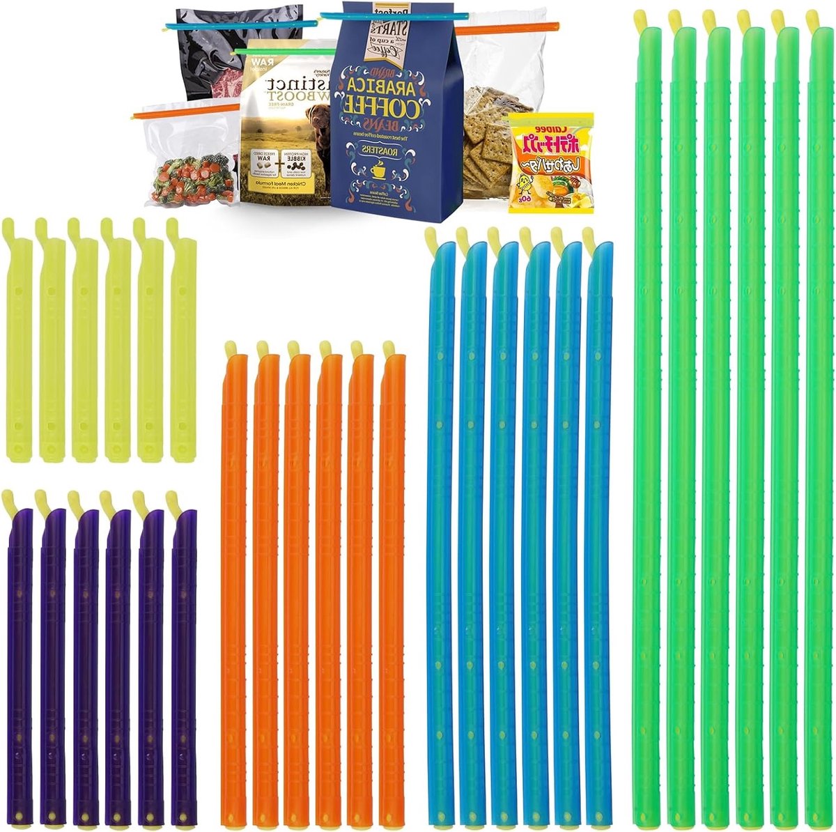 Voedselzakjes Sluitclips - 25 Stuks Herbruikbare Clips voor Keuken en Opslag van Eten