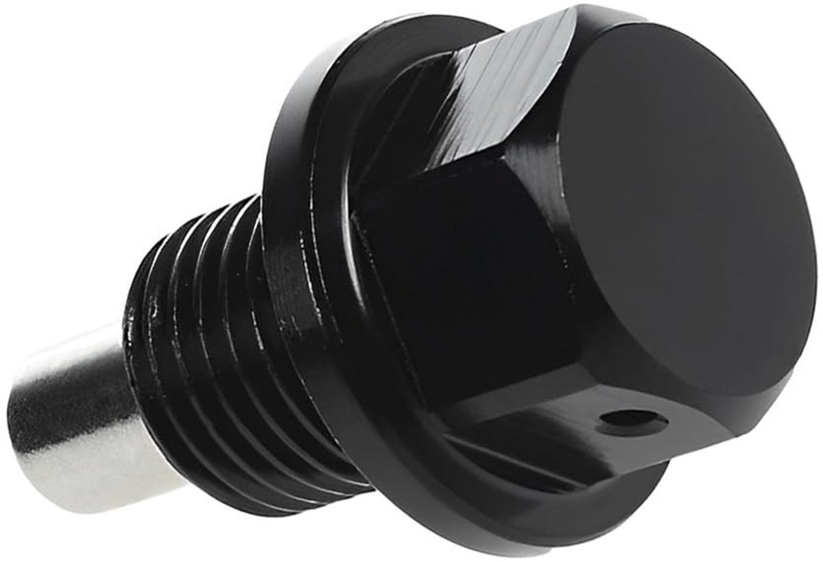 Dailygoody - Magnetische olieaftapplug - Universeel - Titaanlegering - Zwart - Auto olieschroef kit - Duurzaam - Geschikt voor de meeste auto's