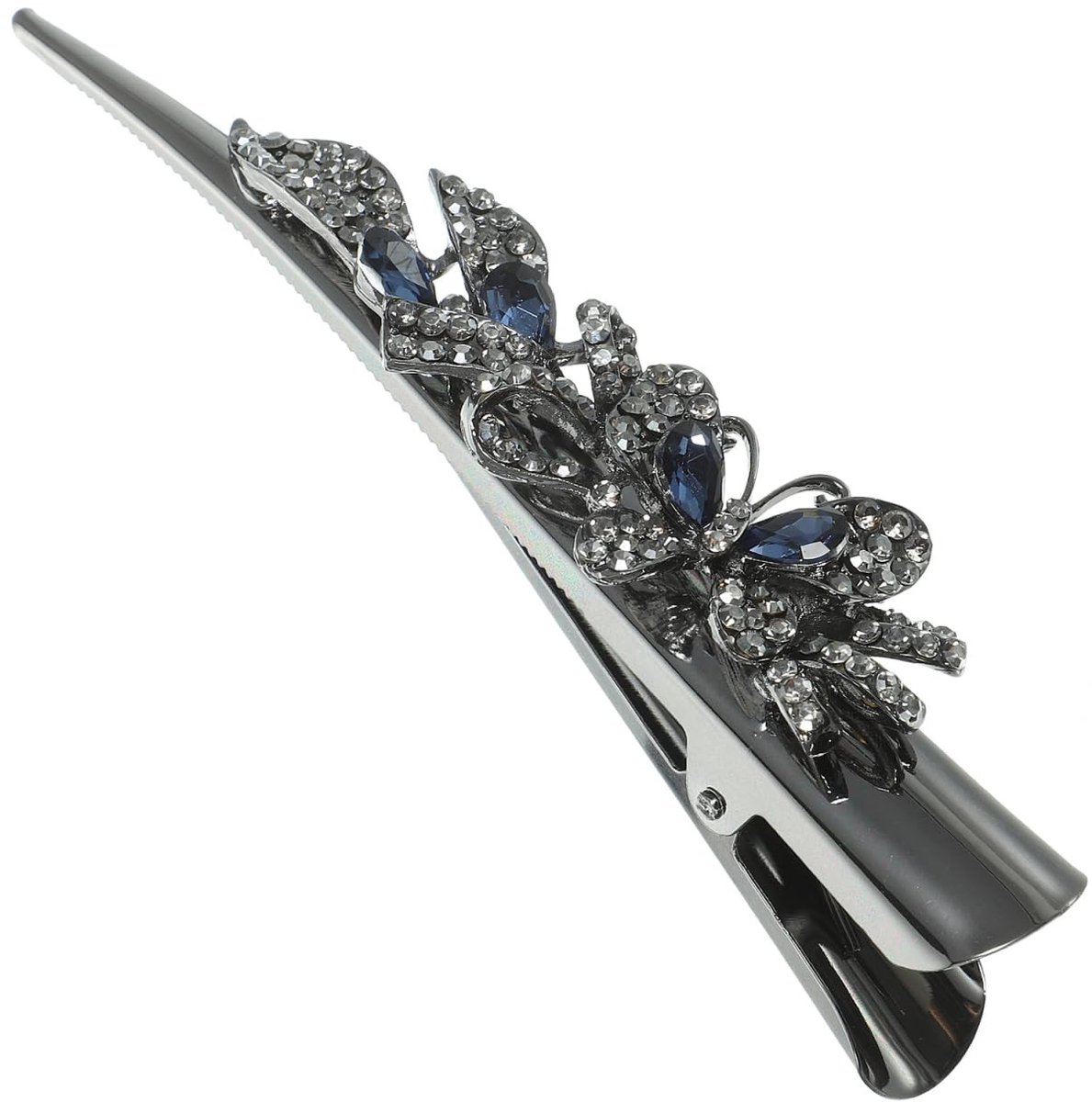 Elegante Haarspeld met Strass Kristallen - Luxe Krokodillenklem voor Feest en Bruiloft