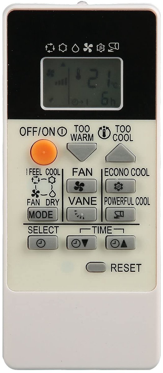 Dailygoody - Afstandsbediening - Vervangend - Gevoelige knoppen - 2AAA - Geschikt voor airconditioning - Handig in gebruik - Model RU18A