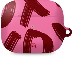 xoxo Wildhearts hoesje geschikt voor Airpods Pro 1 / Pro 2 - Can't Talk Now Pink - Ook als telefoonhoesje verkrijgbaar - schokbestendige case geschikt voor Airpod Pro (2) - koptelefoon case - Beschermhoes met tekst opdruk - print - roze / paars