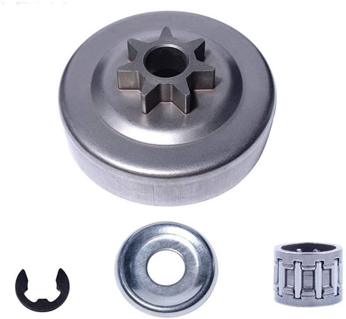 Trommel Tandwiel Wasmachine - Kit - E-Clip - Past bij MS250 230 210 251 - Geschikt voor diverse modellen - Zesdelige Koppeling.
