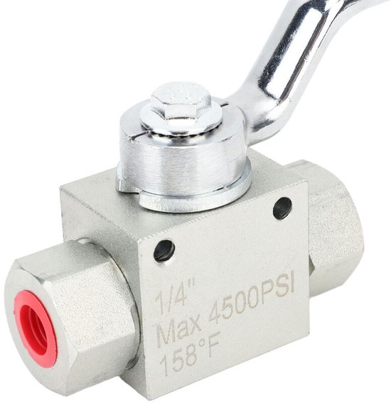 Hogedrukreiniger kogelkraanset, roestvrijstalen snelkoppeling, 4500 PSI, 1/4 inch slangaccessoires van Merkloos	 — afbeelding 2