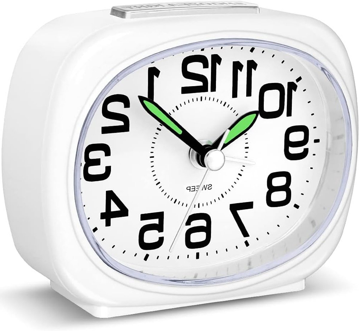 Stil Alarmklok voor Bedzijde met Grote Cijfers, Snoozefunctie en Batterij, Ideaal voor Zware Slapers en Kantoorgebruik