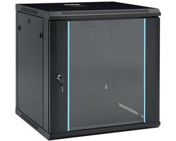 vidaXL – Netwerkkast – voor – aan – de – muur – 12U – 19″ – IP20 – 600x600x640 – mm